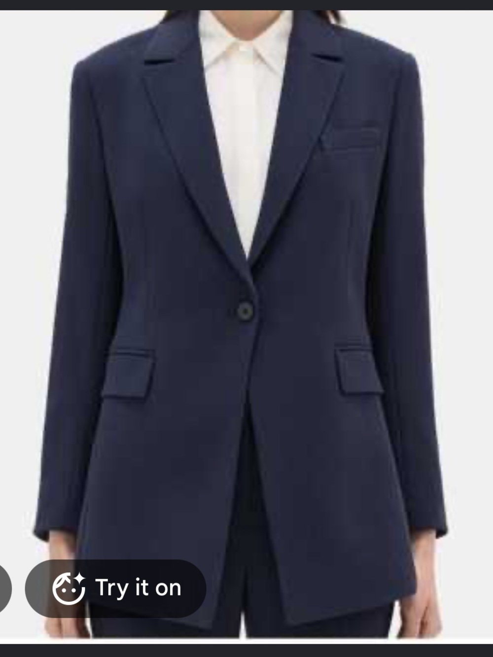 Theory Blazer Crepe Navy NWT